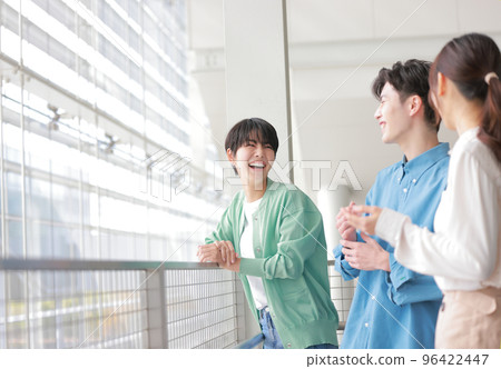 Three creators meeting peacefully_1 96422447