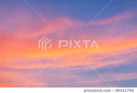 Sunset clouds summer 96422789