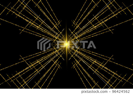 Gold dust in the form of a lattice with sparkles on a black background Gold dust in the form of a lattice with sparkles on a black background 96424562