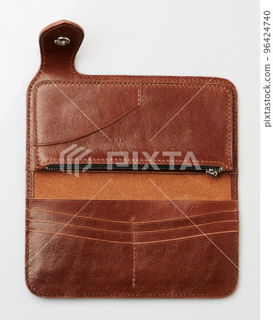 Empty brown leather wallet 96424740