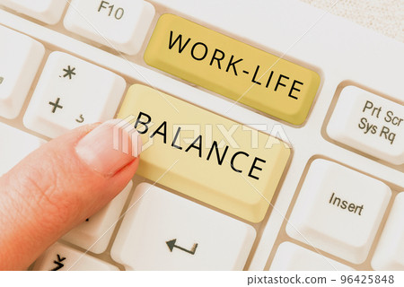 Handwriting text Work Life Balance. Business concept time allocated for work and aspects of life are equal Handwriting text Work Life Balance. Business concept time allocated for work and aspects of life are equal 96425848