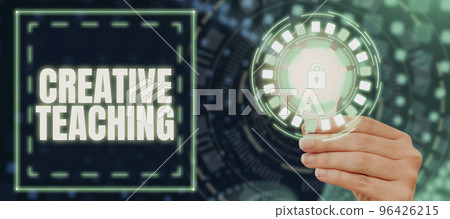 Hand writing sign Creative Teaching. Conceptual photo the act of coaching in novel way that promotes growth Hand writing sign Creative Teaching. Conceptual photo the act of coaching in novel way that promotes growth 96426215