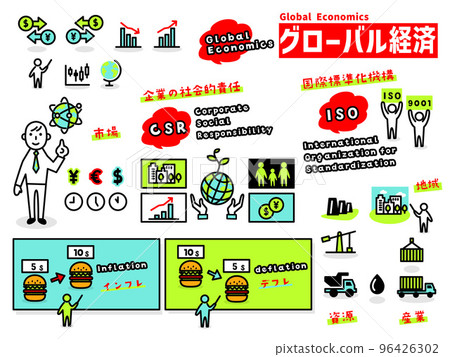 全球經濟圖圖標集 96426302
