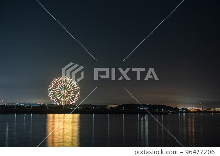 東京都江戶川區葛西臨海公園鑽石與花摩天輪夜景 96427206