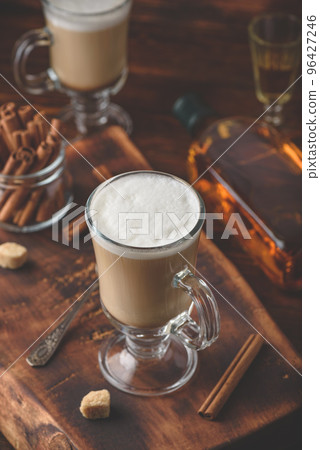Irish coffee with cinnamon Irish coffee with cinnamon 96427246