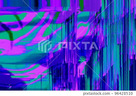 Motion Glitch Multicolored Distorted textured psychedelic zebra background 96428510