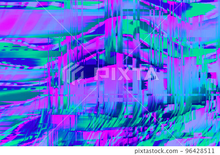 Motion Glitch Multicolored Distorted textured psychedelic zebra background 96428511