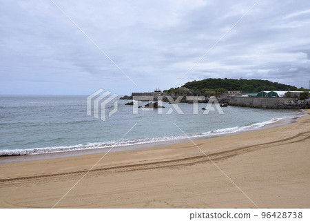 Camel beach, Santander, Spain, on cloudy day 96428738