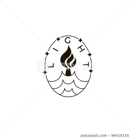 Candle logo in minimalistic style for branding,... - Stock Illustration ...