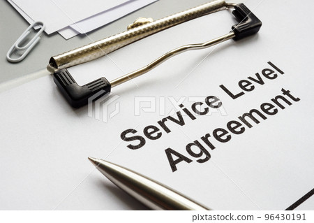 Service level agreement SLA application ready for signing. Service level agreement SLA application ready for signing. 96430191