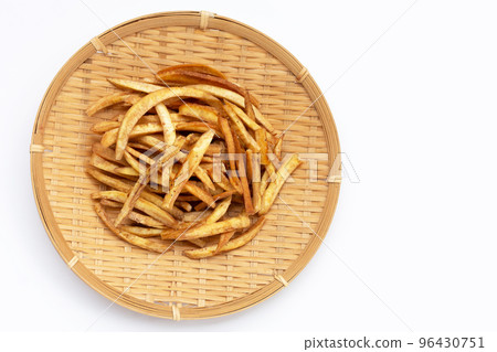 Crispy banana sticks. Fruit snack Crispy banana sticks. Fruit snack 96430751