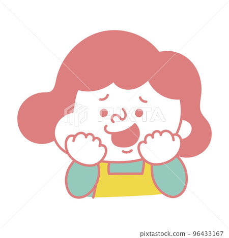 Simple enviable comical female character illustration material Simple enviable comical female character illustration material 96433167