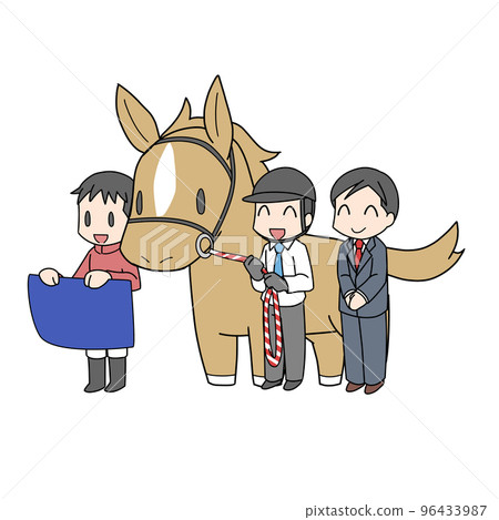 賽馬錶演口儀式的插圖 96433987