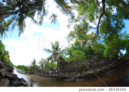 The world heritage site. Nan Madol in Pohnpei, Micronesia. 96436590