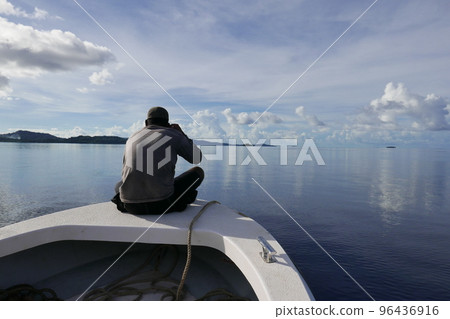 Uninhabited island JEEP island in Chuuk, Micronesia. Here is the world's greatest wreck diving destination.Uninhabited island Fonom island in Chuuk, Micronesia. Here is the world's greatest wreck div 96436916