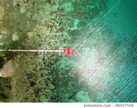 Main island Weno of Truk lagoon, Chuuk Truk lagoon is the World's wreck diving destination Chuuk state of Federated States of Micronesia. 96437506