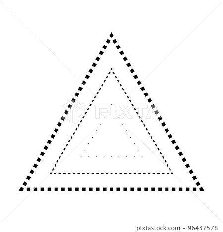 Tracing triangle shape broken line element for preschool, kindergarten and Montessori kids prewriting, drawing and cutting practice activities in vector illustration Tracing triangle shape broken line element for preschool, kindergarten and Montessori kids prewriting, drawing and cutting practice activities in vector illustration 96437578