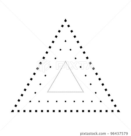 Tracing triangle shape broken line element for preschool, kindergarten and Montessori kids prewriting, drawing and cutting practice activities in vector illustration Tracing triangle shape broken line element for preschool, kindergarten and Montessori kids prewriting, drawing and cutting practice activities in vector illustration 96437579
