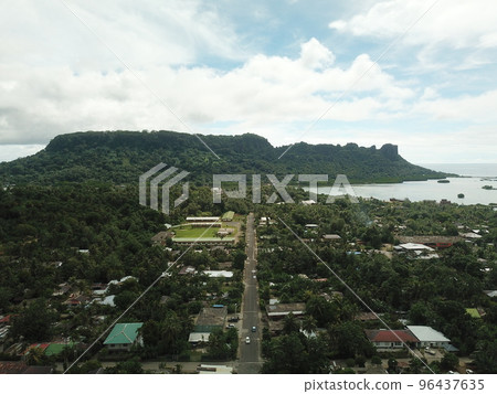 Kolonia town aerial view in Pohnpei, Federated States of Micronesia 96437635