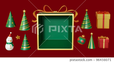 3D Christmas elements set 96438071