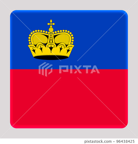 3D Flag of Liechtenstein on square 3D Flag of Liechtenstein on square 96438425