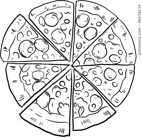 Pizza homemae line black and white icon png 96439234