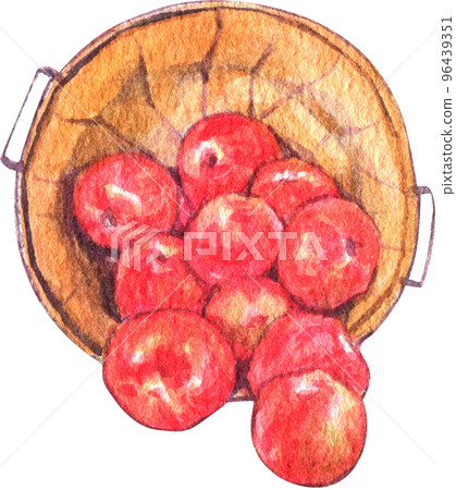 Apple harvest and character watercolor icon png Apple harvest and character watercolor icon png 96439351