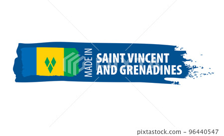 Saint Vincent and the Grenadines flag, vector illustration on a white background Saint Vincent and the Grenadines flag, vector illustration on a white background 96440547