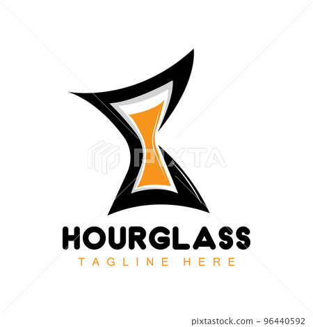 Hourglass Logo, Clock Time Design, Glass And Sand Style, Product Brand Illustration And Template Hourglass Logo, Clock Time Design, Glass And Sand Style, Product Brand Illustration And Template 96440592