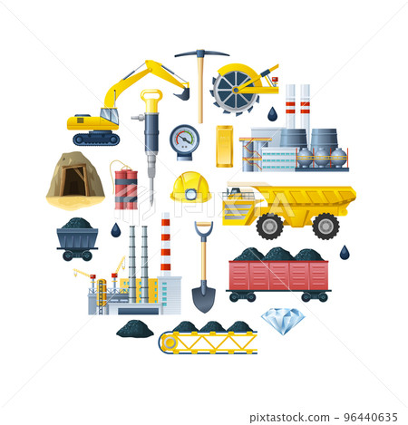 Mining Industry Round Composition Mining Industry Round Composition 96440635
