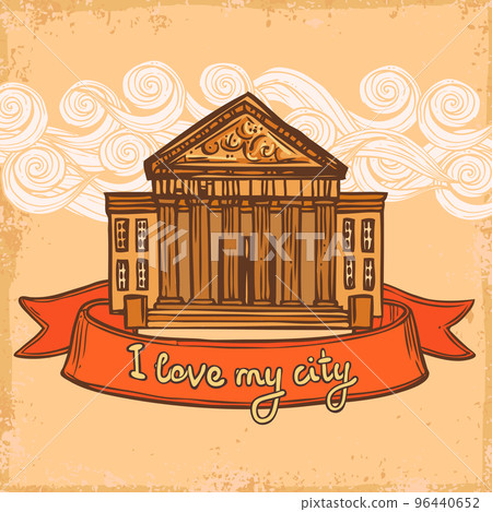 Sketch column building Sketch column building 96440652