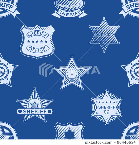 Sheriff badge seamless pattern Sheriff badge seamless pattern 96440654