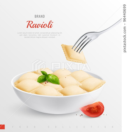 Ravioli Realistic Composition Ravioli Realistic Composition 96440699