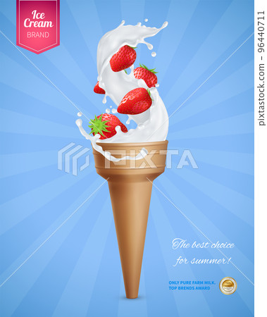 Ice Cream Advertising Composition Ice Cream Advertising Composition 96440711