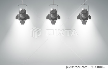 Realistic Hanging Spotlights Composition Realistic Hanging Spotlights Composition 96440862