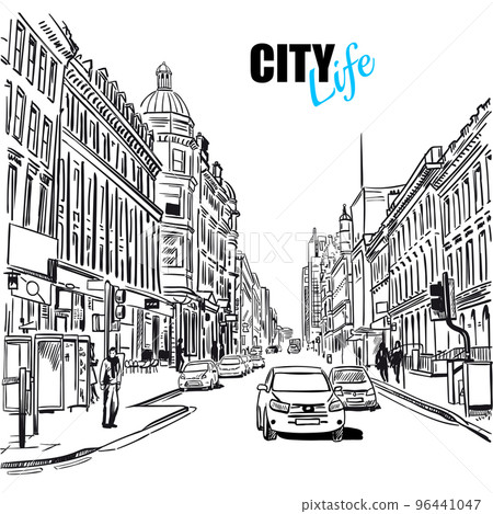 Sketch City Street 96441047