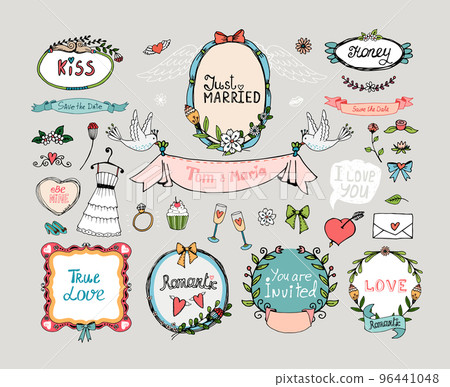 Wedding graphic set Wedding graphic set 96441048