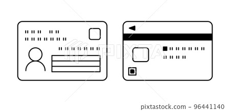 我的號碼卡插圖圖標雙面設置個人號碼識別卡我的號碼系統健康保險卡 96441140