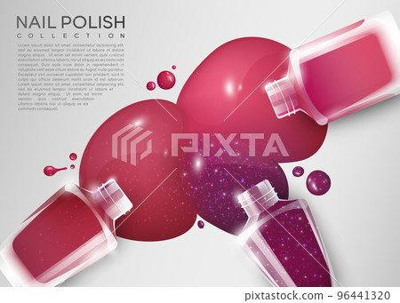 Realistic Cosmetic Colorful Poster 96441320