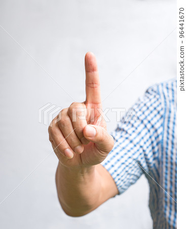 Index finger pointing up. Index finger pointing up. 96441670