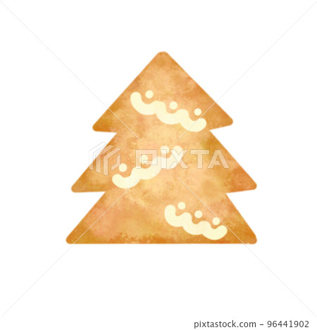 聖誕樹餅乾風格手繪插畫 96441902