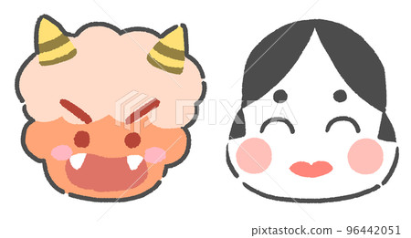 惡魔與財神爺手繪圖 惡魔與財神爺手繪圖 96442051