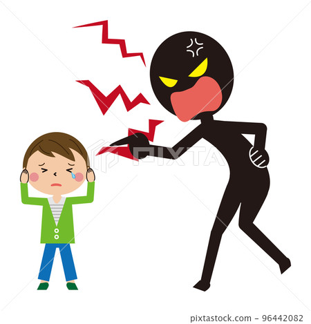 Yelling child abuse - Stock Illustration [96442082] - PIXTA