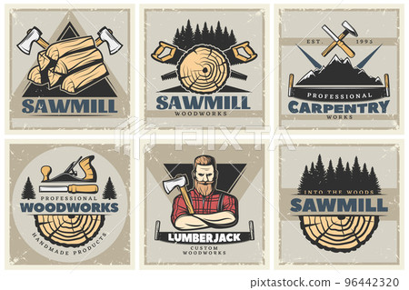 Sawmill Small Posters Set 96442320