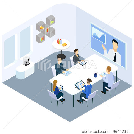 Isometric Business Coaching Concept 96442393