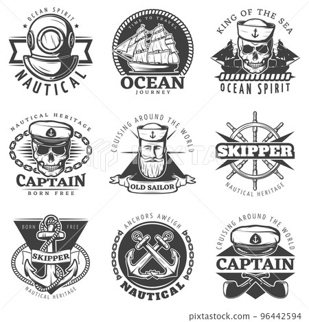 Vintage Sailor Naval Label Set 96442594