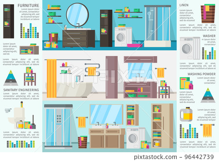 Bathroom Interior Design Infographic Concept Bathroom Interior Design Infographic Concept 96442739