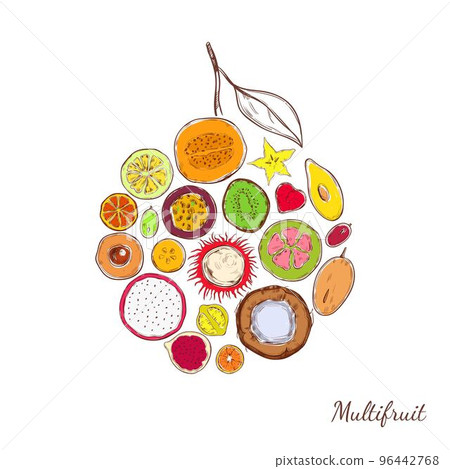 Sketch Colored Exotic Products Round Concept Sketch Colored Exotic Products Round Concept 96442768
