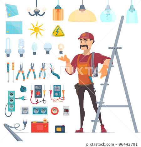 Electricity Icons Set 96442791