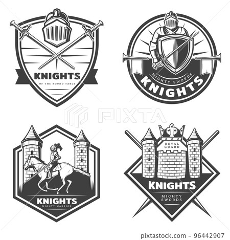 Vintage Medieval Emblems Set 96442907